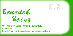 benedek weisz business card